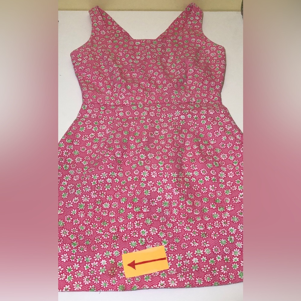 VTG Lilly Pulitzer Bergdorf Goodman Dress 2 Cotton Pink Floral Tank Sleeveless - Picture 9 of 12
